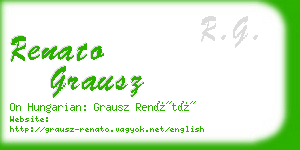 renato grausz business card